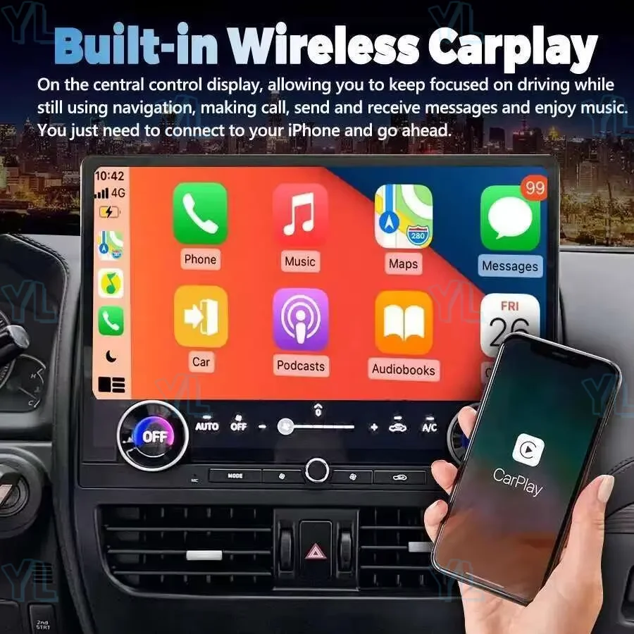16.8 بوصة أندرويد 13 شاشة لتويوتا برادو 150 2010-2021 راديو السيارة ستيريو Carplay نظام تحديد المواقع مشغل فيديو الوسائط المتعددة DSP رئيس وحدة