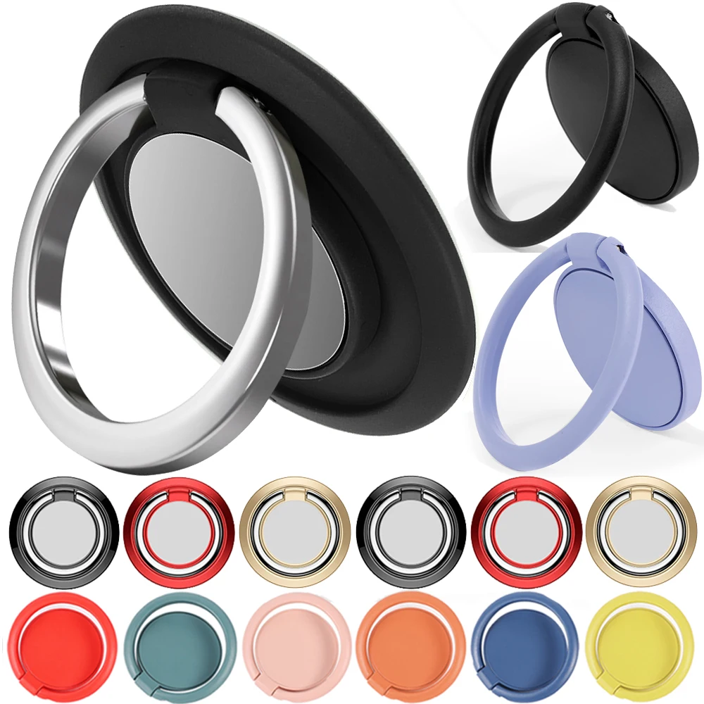 Finger Ring Phone Holder Colorful Stand Grip for Car Magnetic Mount Mobile Phone Back Sticker 360 Rotating Holder Bracket iphone