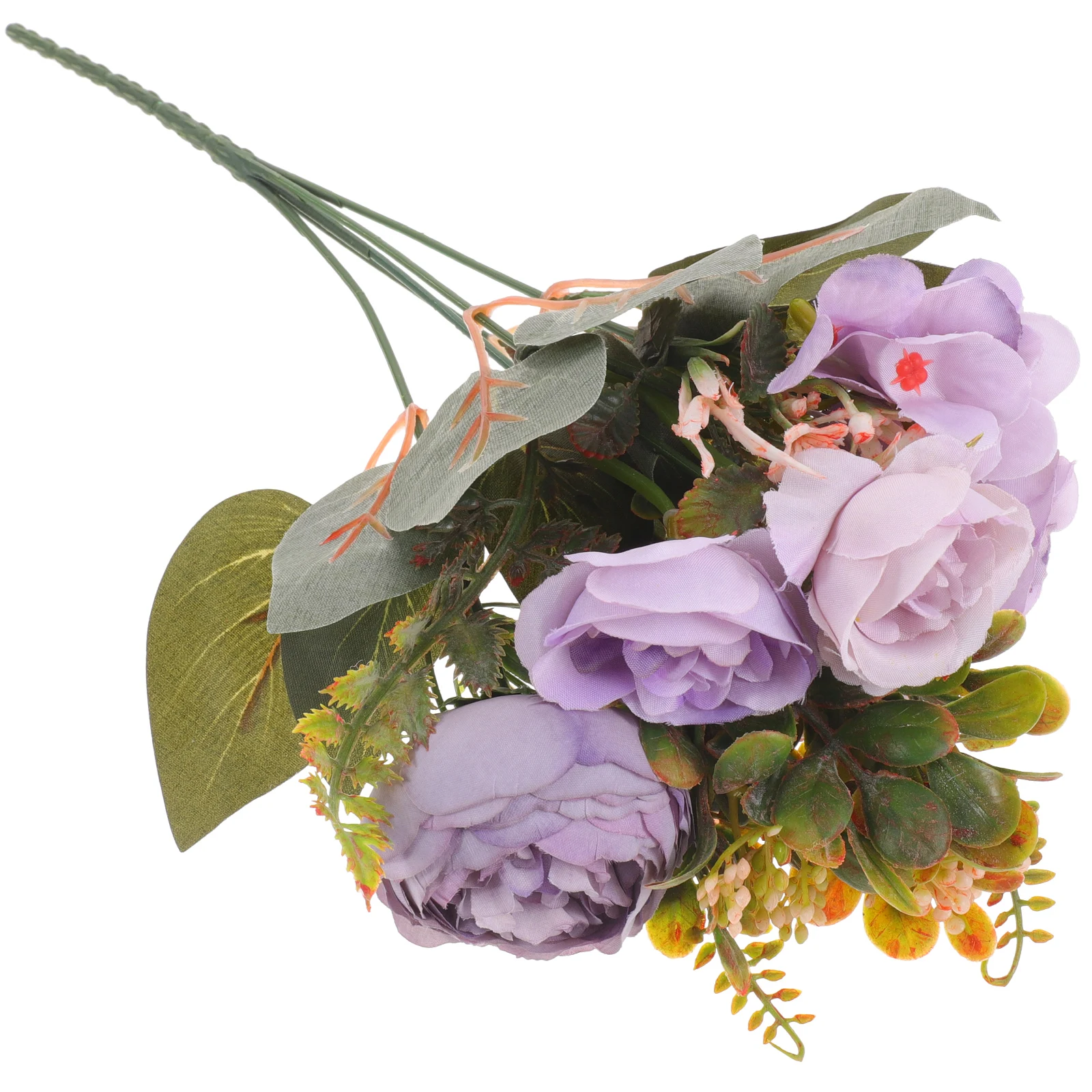 

Artificial Silk Bouquet Realistic Pink Decorations Wedding Party Table Centerpiece Fake Flowers Plastic Material Long Life