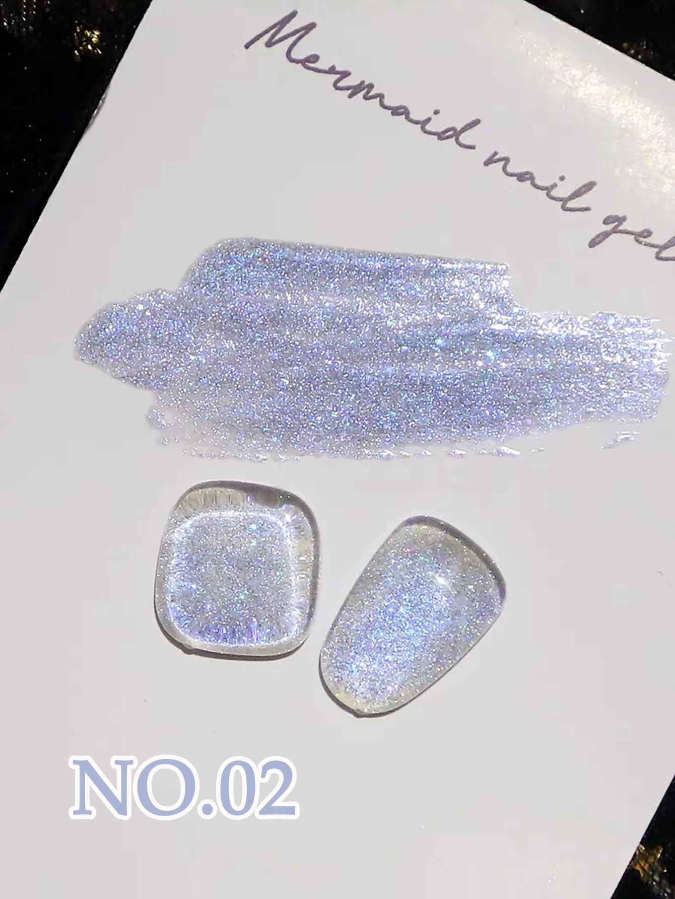 1-6 قطعة WS الربيع الصيف مسمار تألق الجليد شفافة الأزرق كسر الماس هلام مسمار البولندية 2025 تبييض مسمار ملصقات الأظافر لوازم