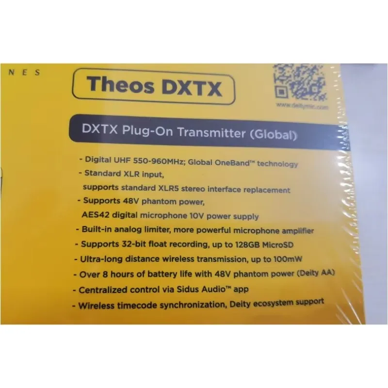 DEITY THEOS DXTX UHF Digital Wireless Transmitter and  DEITY D2RX Dual Channel Receiver with 32-bit float recording