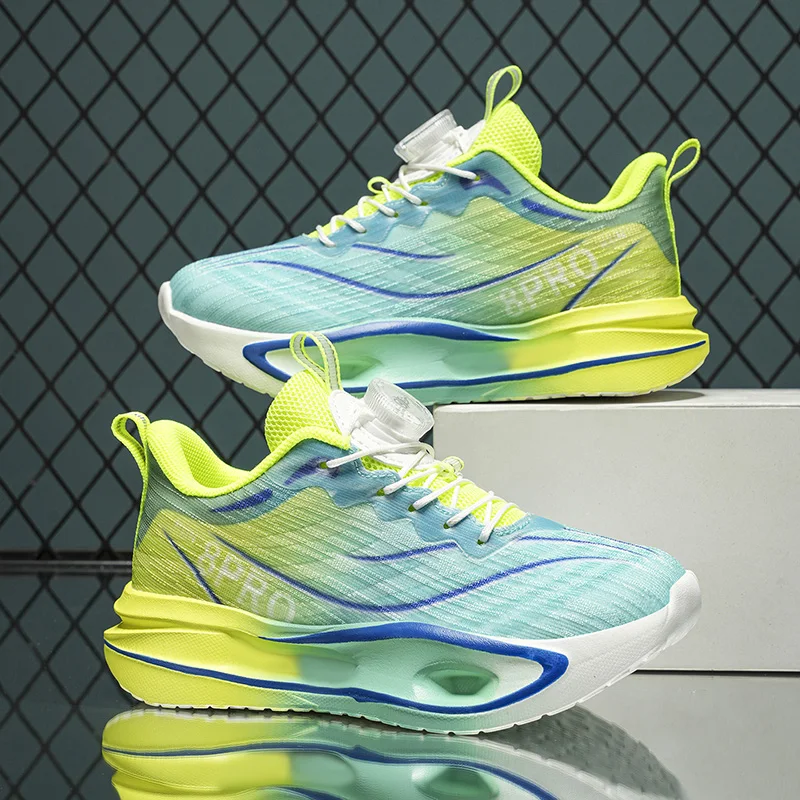 

2026 Childrens Running Shoes New Marathon Professional Sneakers Breathable Mesh Lightweight Wear Resistant Tennis Shoes for Kids