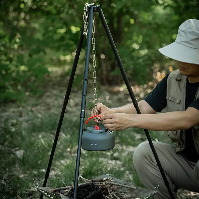 Outdoor Triangle Pot Holder Portable Folding Incinerator Bonfire Rack Firewood Stove Camping Picnic BBQ Tripod