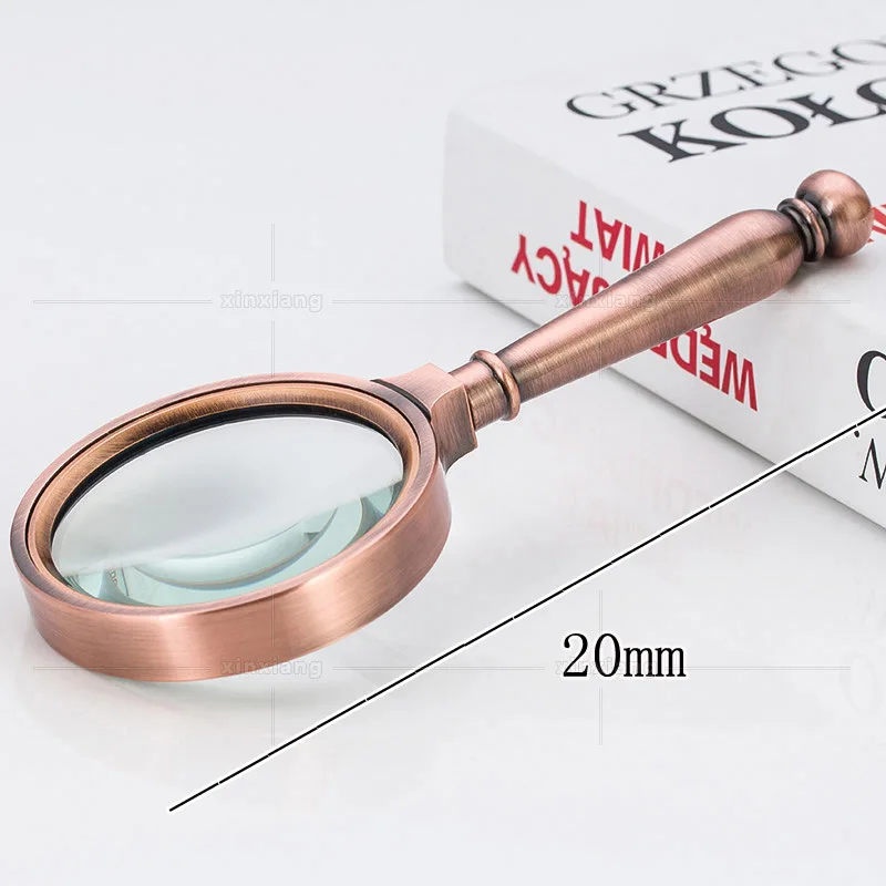 80Mm Magnifying Glass 5X Magnifying, Loupe Handheld Magnifiers Optical Lens for Antique Jade Jewelry Newspaper Book Reading