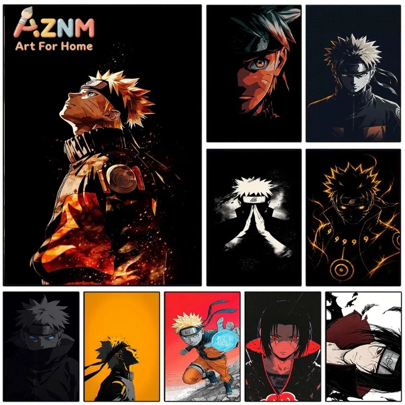 Cool Shinobi Manga Wall Canvas Print Anime Character Artwork For Gaming Room Living Space Wall Hanging Unframed