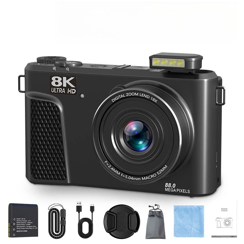 Micro single digital camera 8K photography flip selfie high definition camera student party WIFI interconnection
