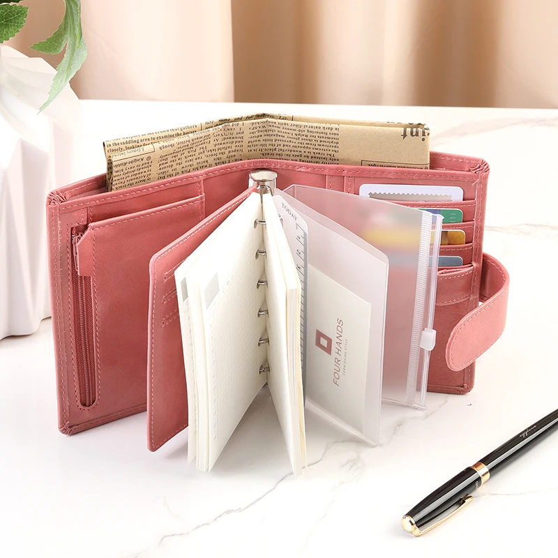 Smartfee Echtem A7 Ringe Planer Öl Wachs Leder Stil Rindsleder Tagebuch Planer Sketch Binder Photocards Agenda Notebook