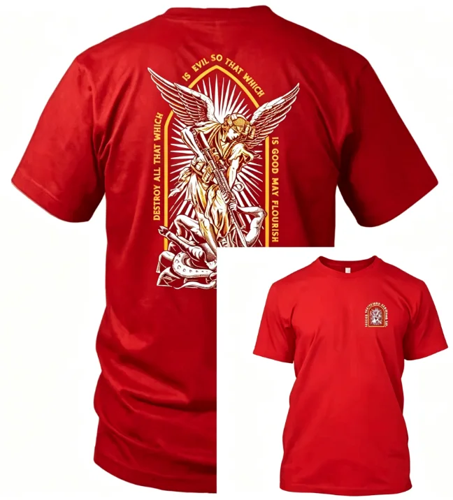 2026 Vintage Angel Art Graphic T Shirt Black Short Sleeve O-neck Cotton Retro Print Casual Unisex Tees