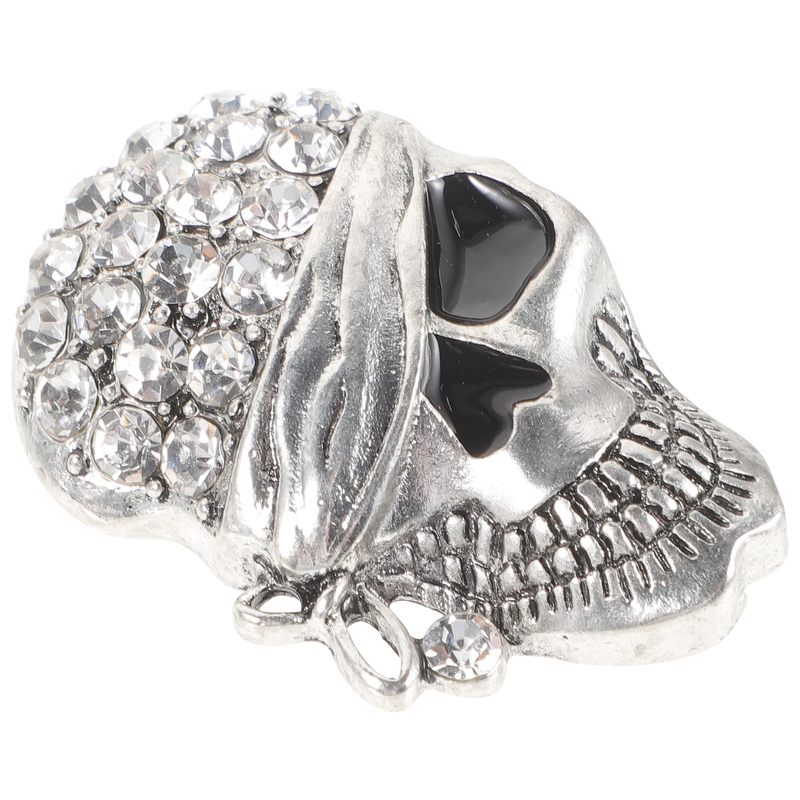 

Skull Bones Brooch Pin Rhinestone Gothic Punk Breastpin Women Men Halloween Cosplay Party Decoration Silver X1514
