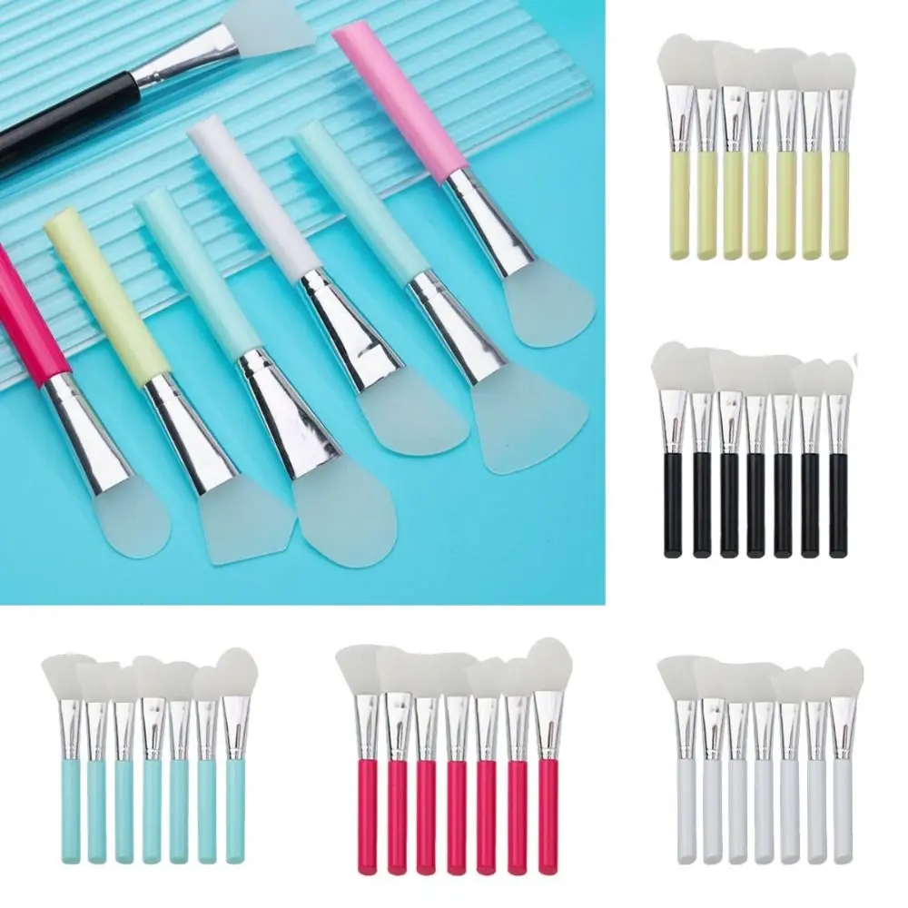 ชุดแปรงซิลิโคนสำหรับทำมาส์กหน้า 7 ชิ้น แปรงนุ่มสำหรับทา มาส์กโคลน ผสมรองพื้น แปรงสำหรับเครื่องสำอางเหลว อุปกรณ์ดูแลผิวสำหรับผู้หญิง