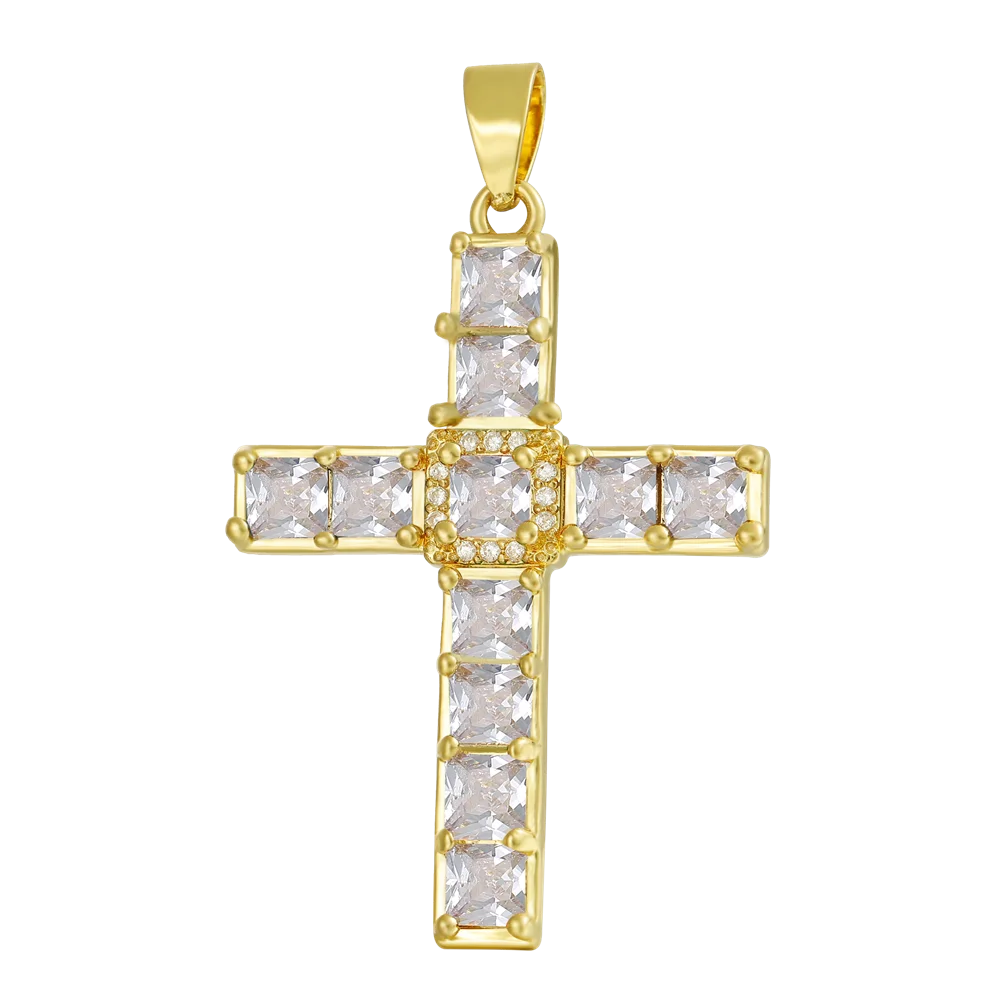 Juya 18K echt vergoldet kreative christliche Kreuz Charms für handgemachte Talisman Gebet religiöse Anhänger Schmuckherstellung – Detail 8