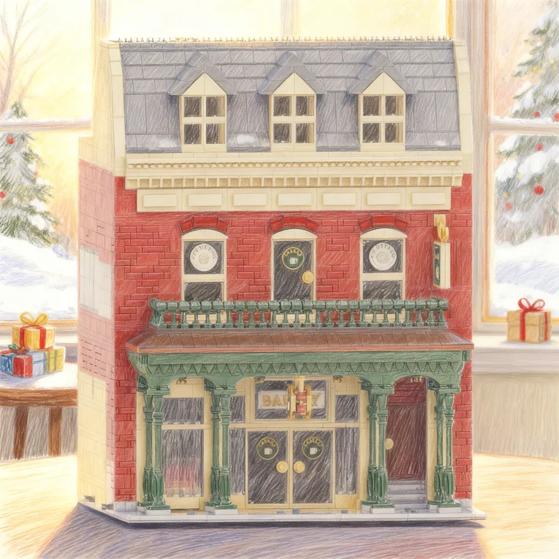 

3548 деталей MOC: Модульная модель городской улицы «Пекарня на Главной улице» (City Edition) — Конструктор, креативный подарок, декор для демонстрации, для сборки