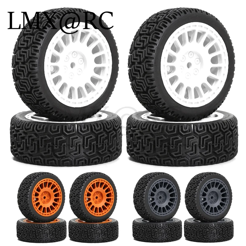 4pcs 68mm Rally Tires Rubber Tire Wheel Tyre for Tamiya XV01 XV02 TT01 TT02 PTG-2 1/10 RC Rally Racing Car Upgrade Parts