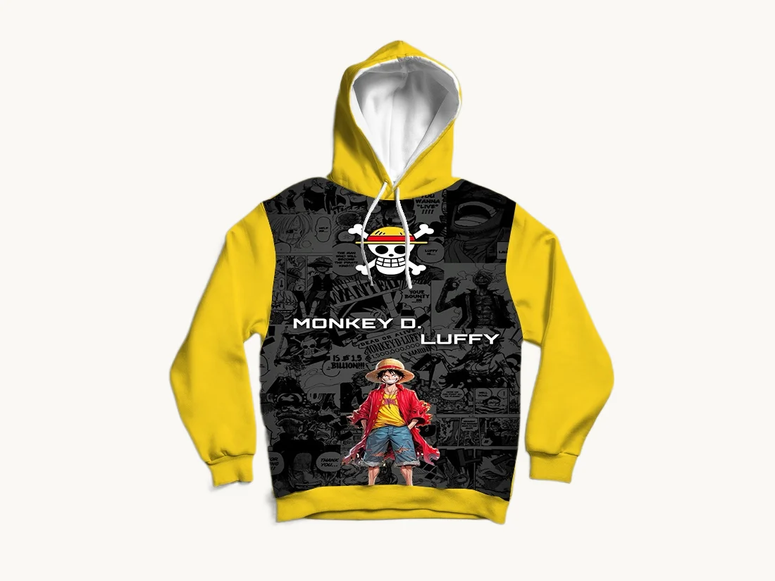 

2025/26 Anime Demon Slayer Curse Battle of One Piece 3D Printed Autumn/Winter Street Size Hoodies for Adults and Children