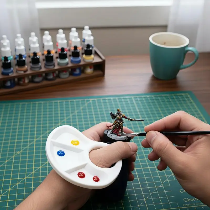 Thumb Palette 1Pcs 3D Printed Portable Color-Coded Single-Color Plastic for Travel Watercolor Painting Creation