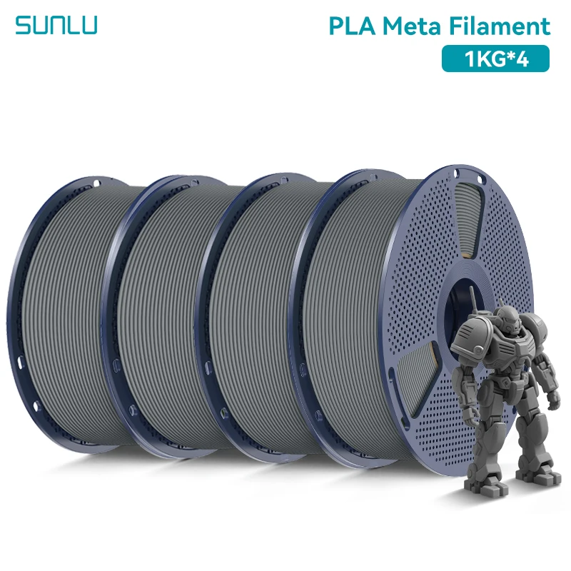 SUNLU PLA Meta 3D-Drucker Filament 4KG 1KG/Rolle 175MM Toleranz +/-0,02MM Filament Schneller Versand 2-7 Tage