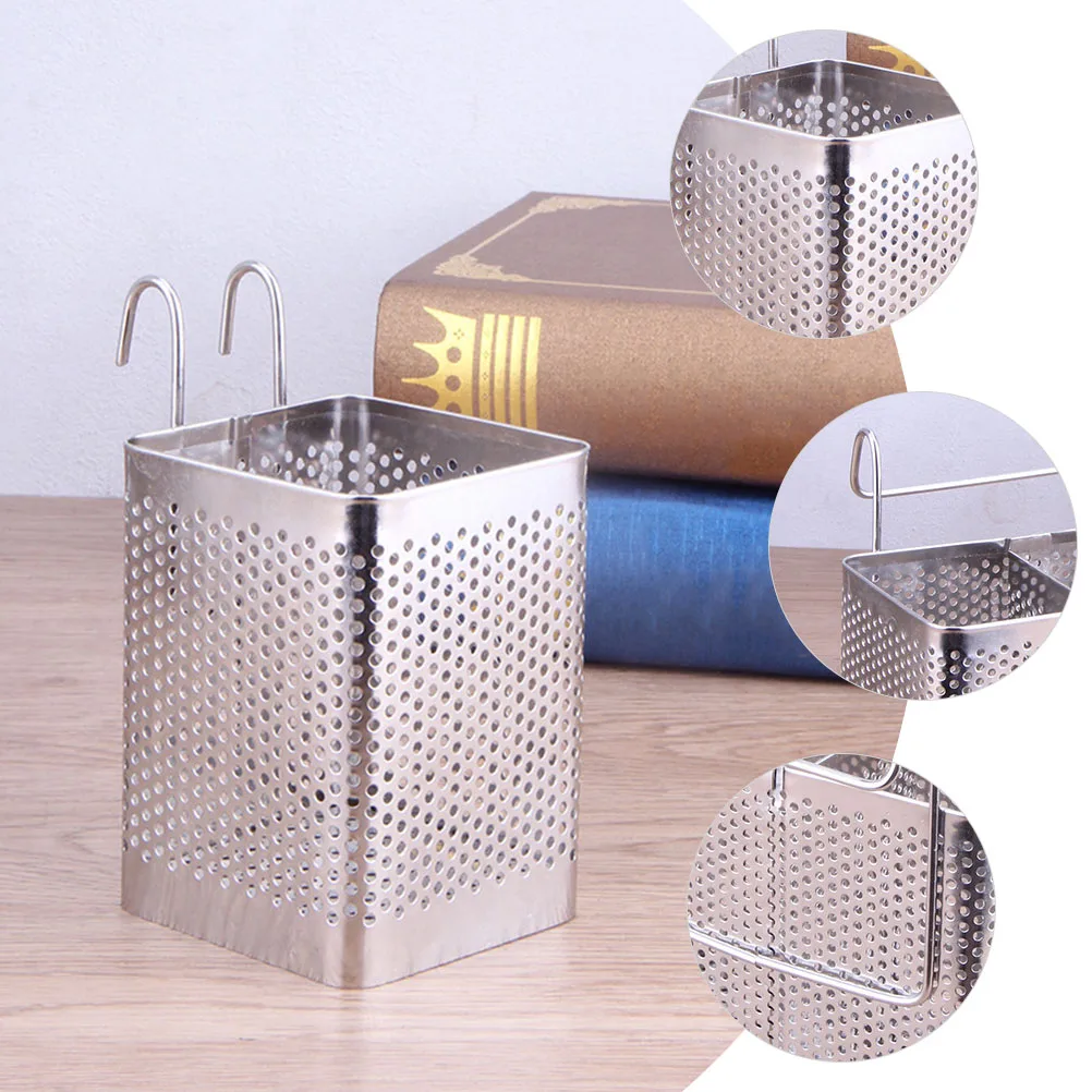 

2 Pcs Chopsticks Holder Drainer for Silverware Kitchen Rack Stainless Steel Cutlery Metal Hangingsilverware Utensil