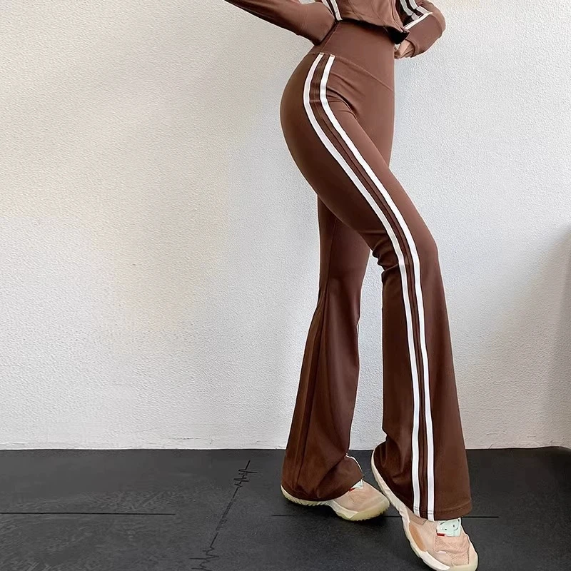 Slimming Yoga Pants Women's Casual High Waist Running Outdoor Sports Pants Long Cuffed Flared Pants Versatile Comfortable Fit