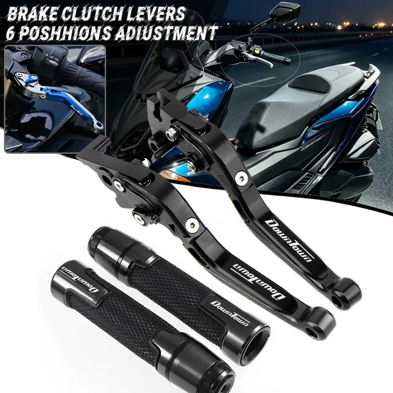 For KYMCO DOWNTOWN 125i 200i 300i 350i DT 125 200 300 350 Motorcycle CNC Brake Clutch Levers Handlebar Grip Handle Hand Grips