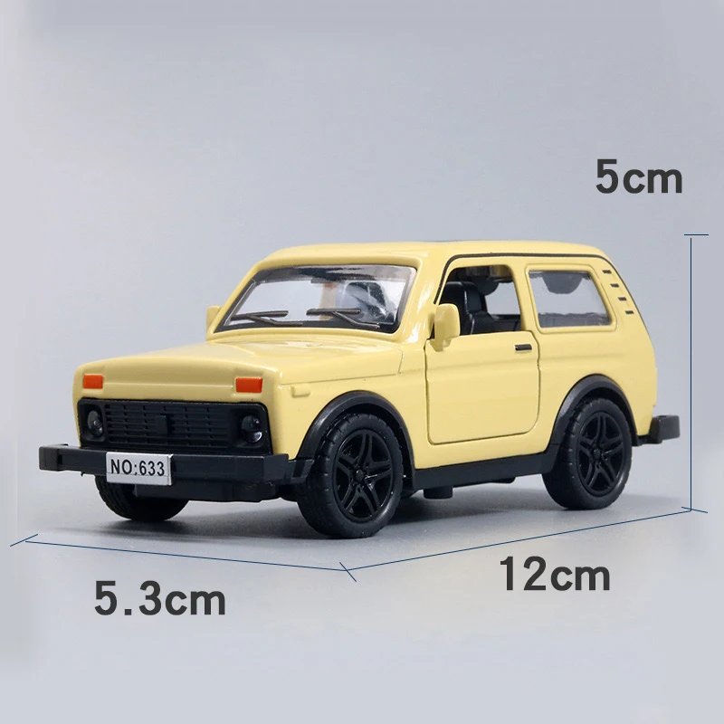 1:36 Alloy Diecast LADA  Hatchback Vintage Car Model Classic PullBack Car Miniature Vehicle Replica For Collection Gift Kids