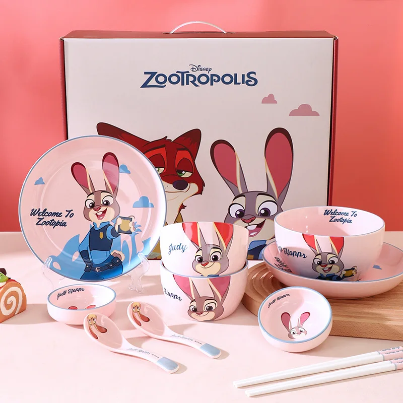 

Crazy Animal City High-value Tableware Gift Box Set Housewarming Bowls Ceramic Rice Bowls Cute Children's Bowls and Chopsticks