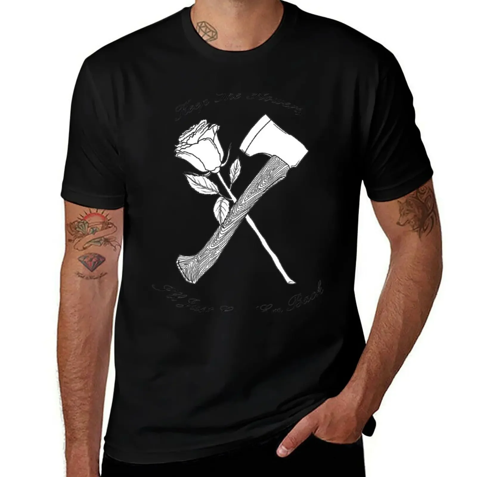 Foxy Shazam Axe And Flowers T-Shirt Blouse cheap stuff men tshirt