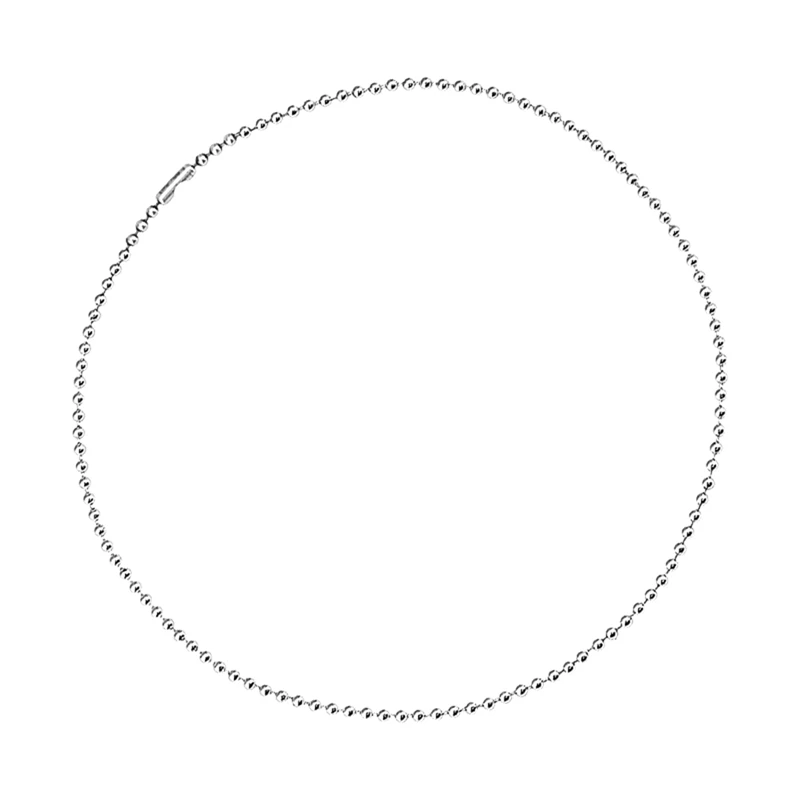 

Pure Titanium Chain Necklace Glass Bead Chain Pendant Is Not Easy To Rust Simple Light Weight Titanium Alloy Bracelet