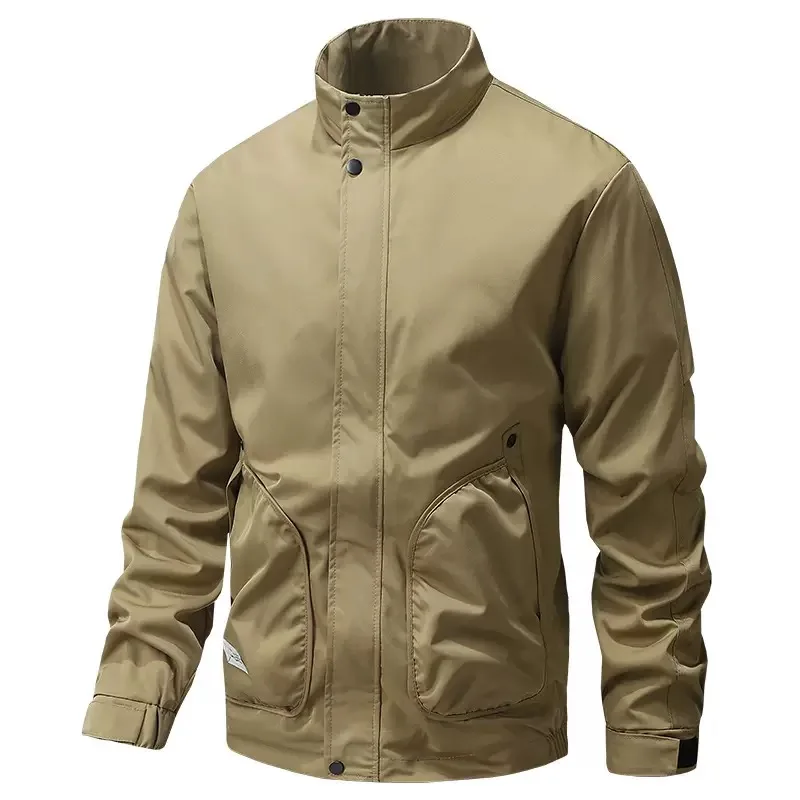

Autumn and Spring Fashion Solid Color Windproof Waterproof Workwear Jacket Men's Casual Loose Sports Mountaineering Windbreaker