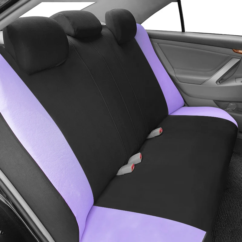 Fabric Car Seat Covers Universal Size Fit For Most Car Suv Truck ,With 3 Zippers Rear Back Seat Can Split Airbag Compatible