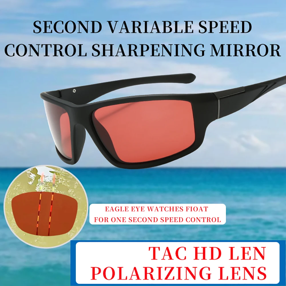 VIVIBEE Angeln Sonnenbrille Rot Polarisierte Männer TAC Homomorphic Angeln Schutzbrillen Frauen Sport Outdoor Shades – Detail 12
