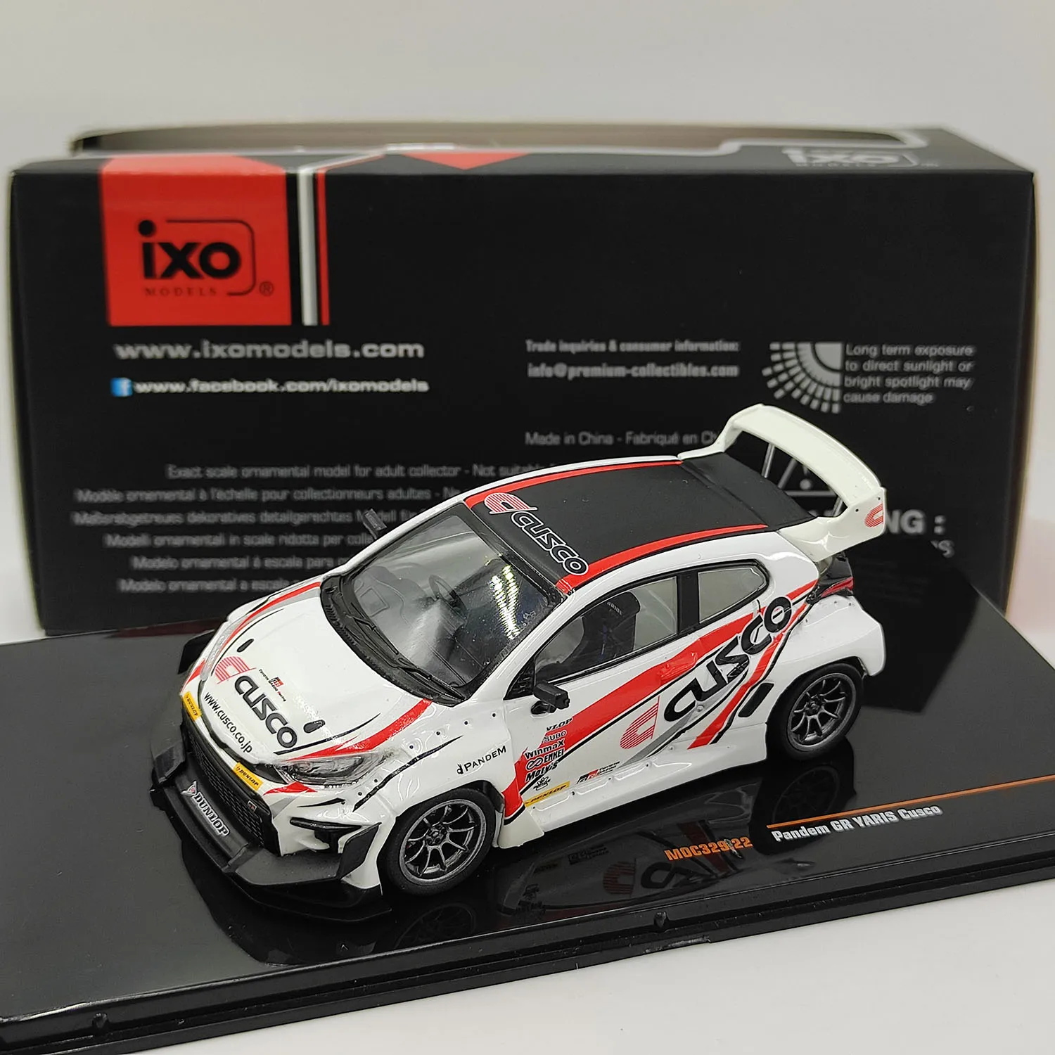 

Diecast IXO 1/43 Scale Toyota Pandem GR Yaris Alloy Car Model Collectible Toy Gift Souvenir Display Ornament