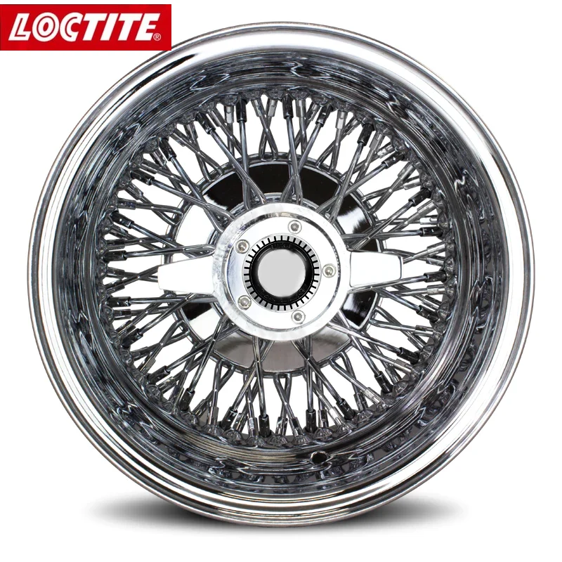 hot wheelsSilver 13x7 14 15 17 18 reverse 72 Cross Lace Spokes 2 3 Bar Knock Off Adapter Chrome Wire Wheel Rims