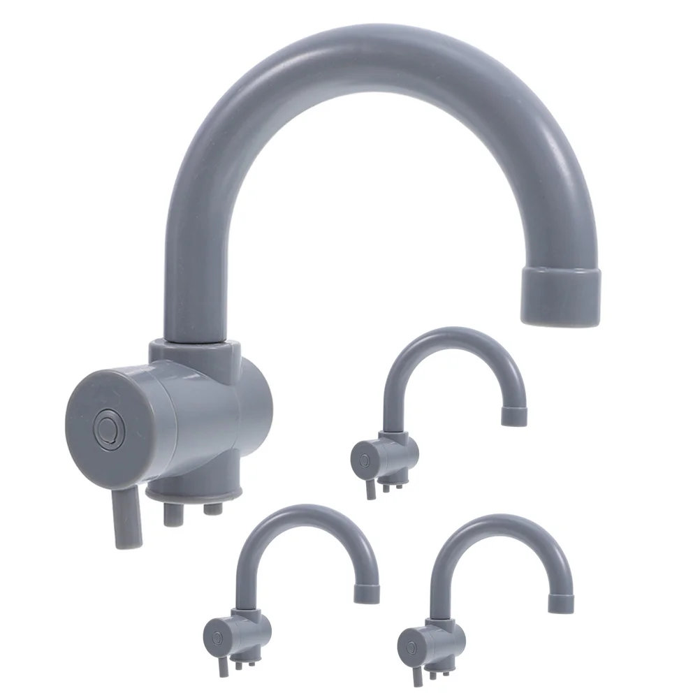 4 szt. Zabawka kuchenna dla dzieci: Realistyczny plastikowy kran do zabawy w udawanie, interaktywny zestaw do gotowania dla maluchów