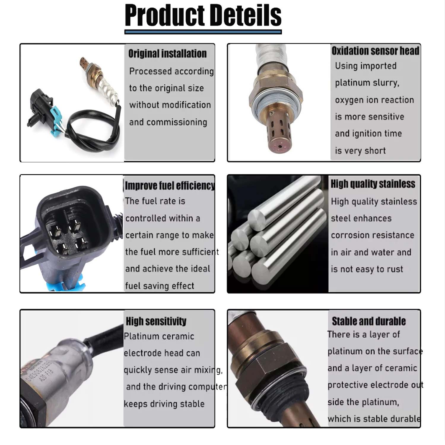 مستشعر الأوكسجين لامدا O2 الجديد 234-4646 لسيارة شيفروليه أسترو كافالير كلاسيك كوبالت إمبالا ماليبو مونتي كارلو ساتورن VUE أيون بويك #2