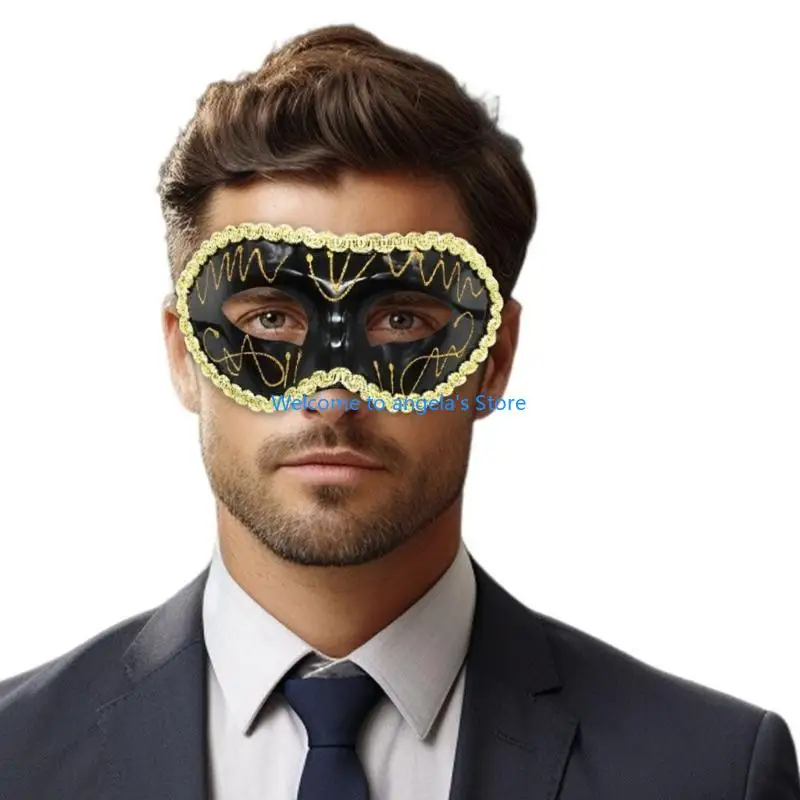 X4YC Handgeschilderd masker Halloween-kostuumaccessoire voor dames en heren Maskerade Halloween