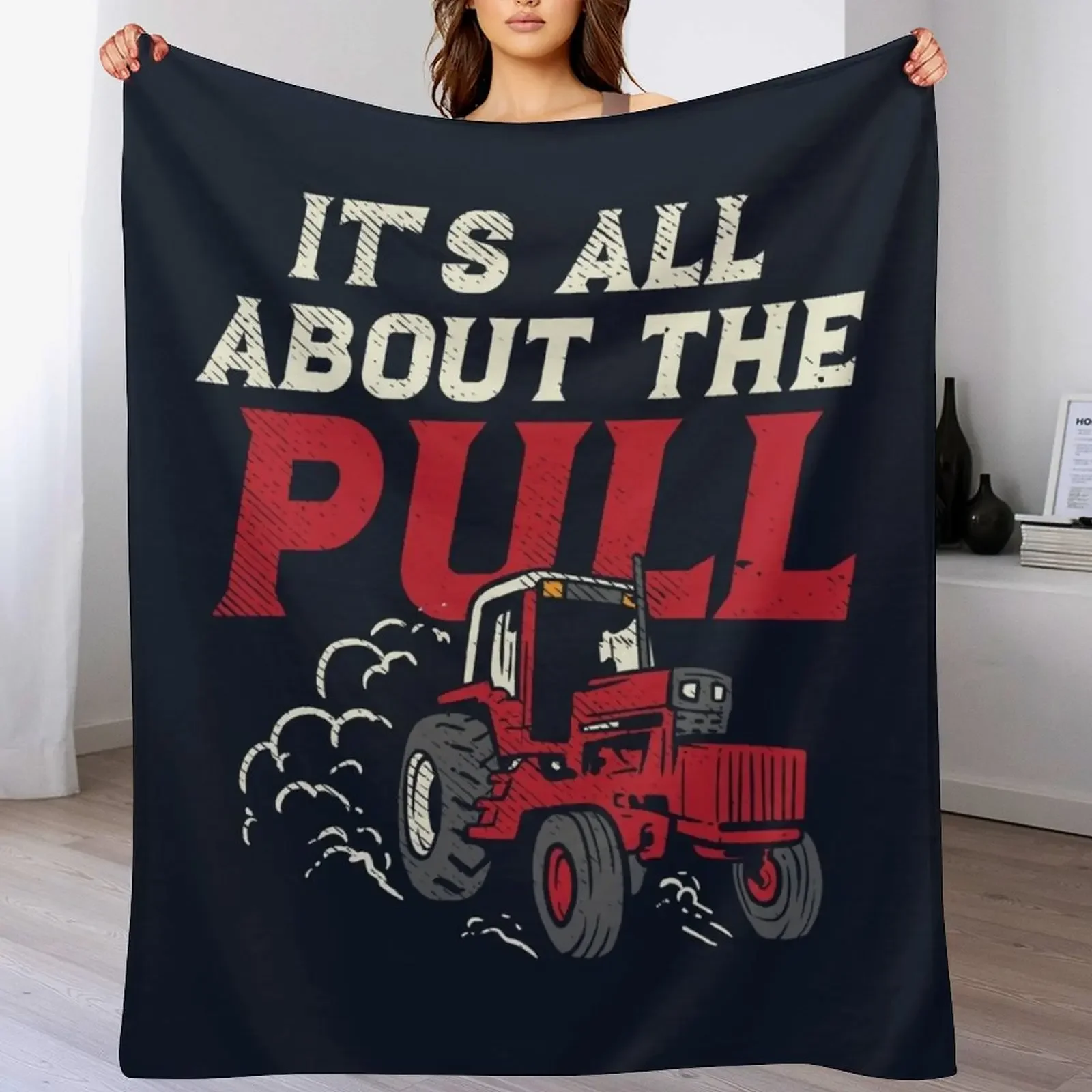 

About The Pull Tractor Throw Blanket Fuzzy Plush Throw Blanket for Sofa Chair