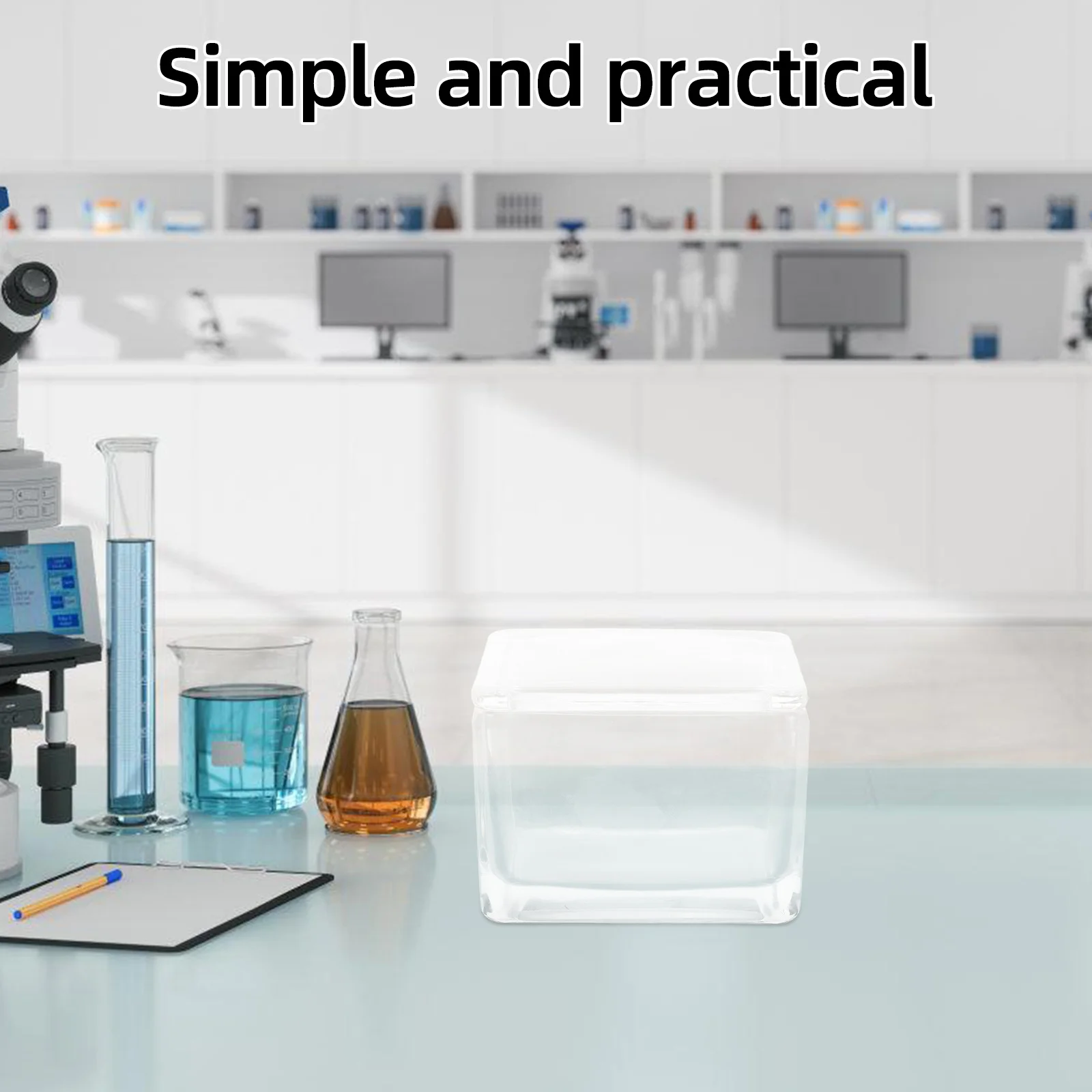 

Glass Staining Jar 20 Slides Vertical Horizontal Circular Slide Staining Rack Microscope Lab Histology Pathology