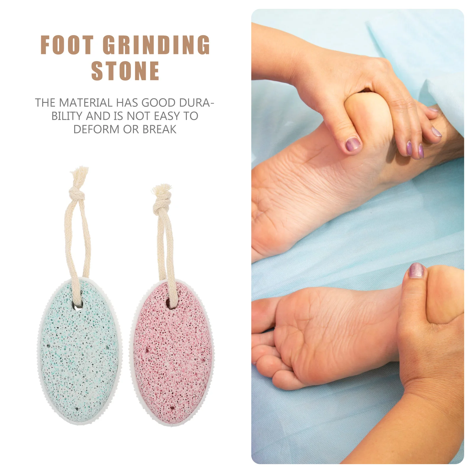 

2 Pcs High grade Pumice Stone Foot Callus Remover Exfoliating Dead Skin Scrubber Pedicure Tool Lightweight Durable Easy to Use