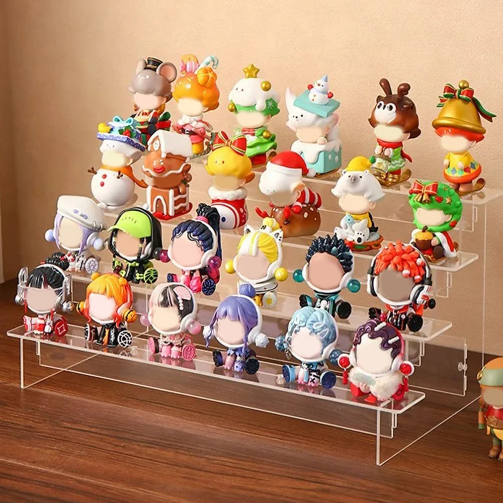 Multilayer Acrylic Display Stand Figures Holder Jewellery Display Riser Cupcakes Rack Removable Shelves Storage Organizers 썸네일 3