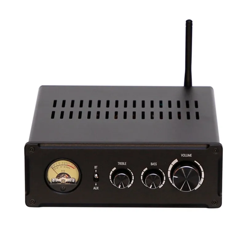 D12 HiFi TPA3255 2.0 Estéreo Home Audio Digital Classe D QCC3034 Bluetooth 5.0 Amplificador de potência com medidor VU 300W * 2