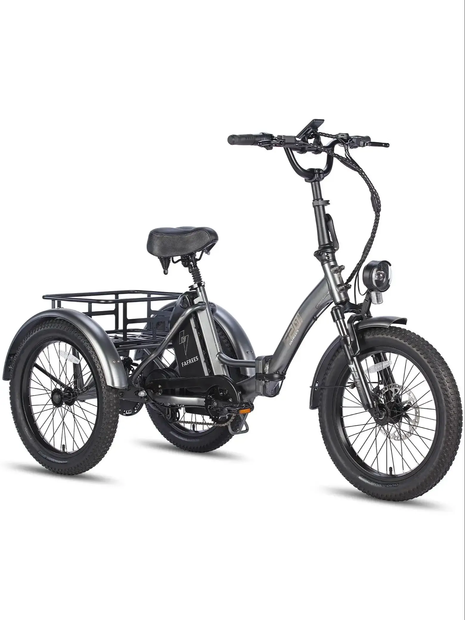 AliExpress FAFREES F20 Mate Adult Electric Bicycle 500W Cargo Three Wheel Electric Bicycle 48V18.2Ah Battery Folding Electric Bicycle