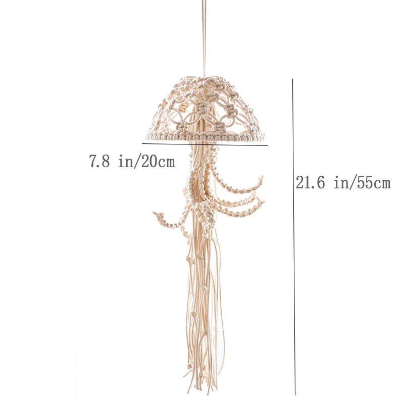 Aqumotic Hanging Jelly fish Decorations Hand-woven Boho Under The Sea Decor for Room Long Jelly Fish Party Decoration