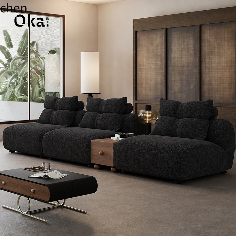 HXL Fuyao Sofa Living Room Fabric Retro Fully Detachable Washable Modular Sofa