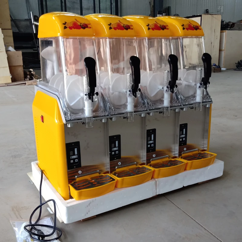 Commercial Snow Melting Machine 12L Double Jar Slush Machine Fast Cooling Smoothie Granita Machine Ice Slusher