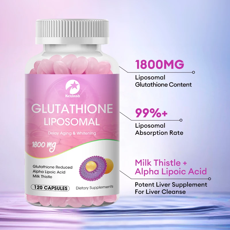 Kexinsh Glutathione Capsules Collagen Antioxidant, Detox, Immune System Skin Beauty, Liver Health