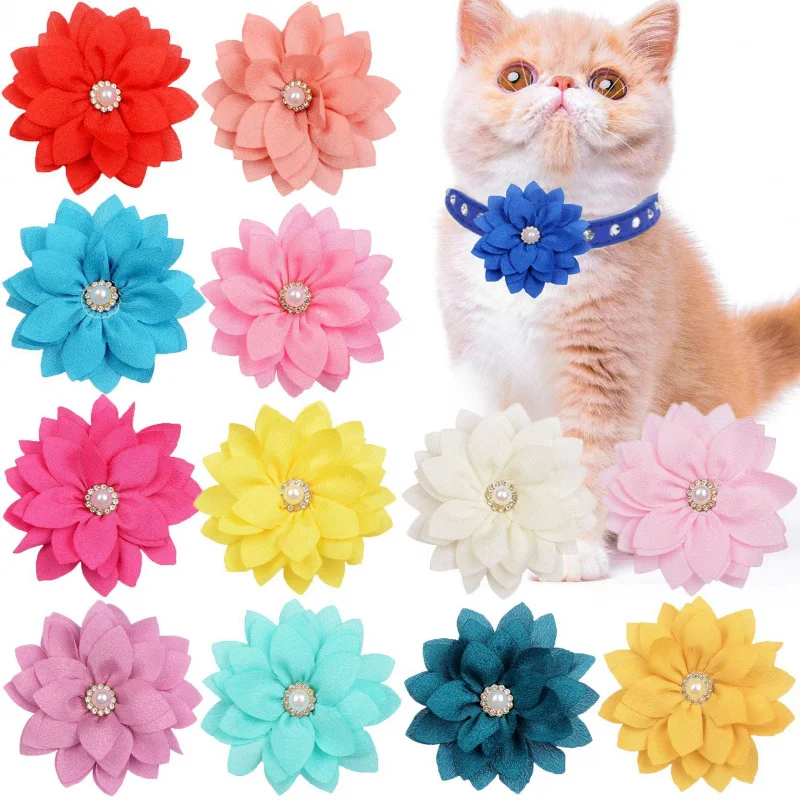 

and Dog Holiday Party Decoration Collar Flower 6Centimeter Pointed Pet Detachable Collar Flower