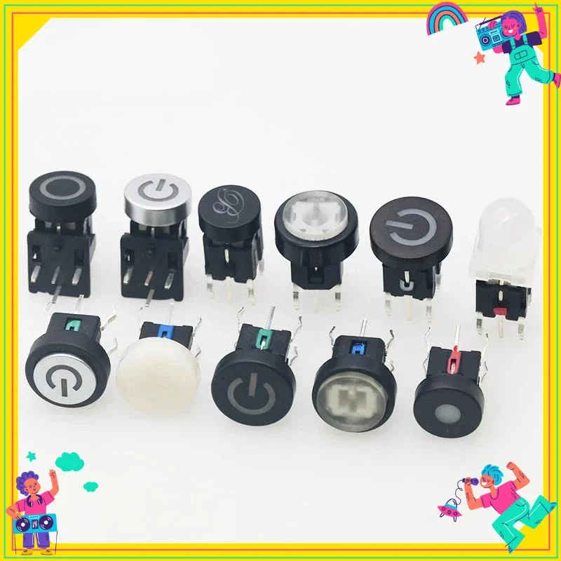 Imagen 4: 2 Botones LED Serie 6X6, Interruptor Táctil Vertical de Reinicio Automático, Diseño Circular
