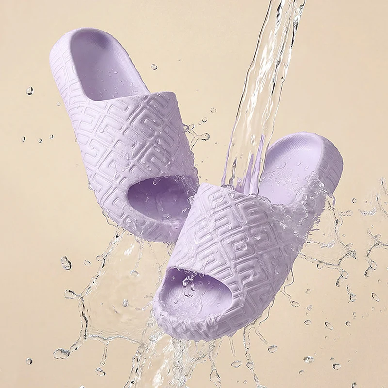 

Домашние нескользящие тапочки на платформе, женские летние 2026, домашние шлепанцы на мягкой подошве из ЭВА, женская удобная легкая пляжная обувь для пар