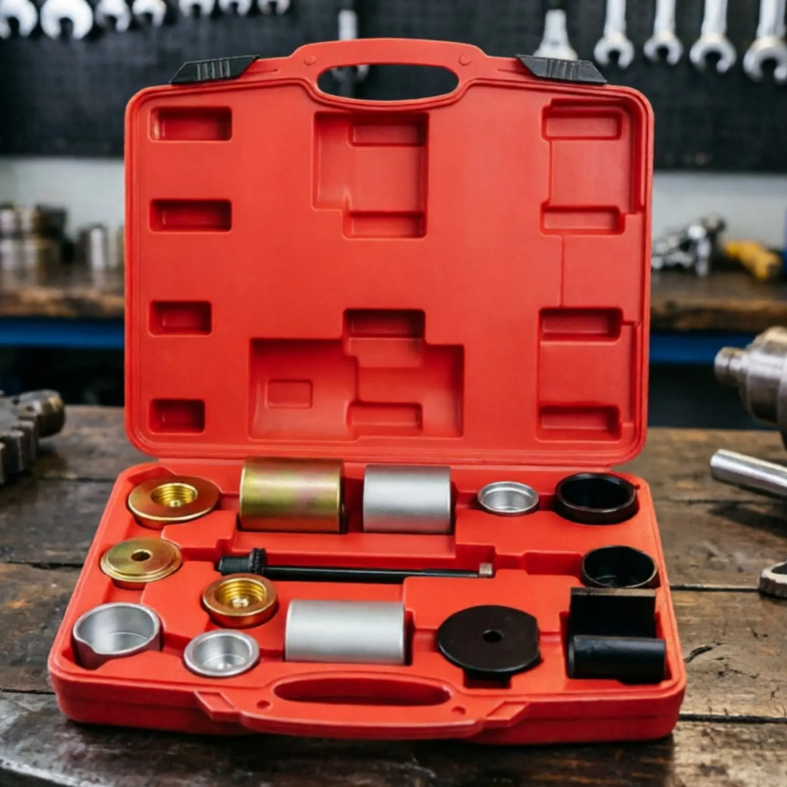 

14 Pieces Rear Shaft Bushing Tool Sturdy-Duty Heat-Treated Steel Steel Chassis Bush Remover Installer for DIY Hobbyists, Garage