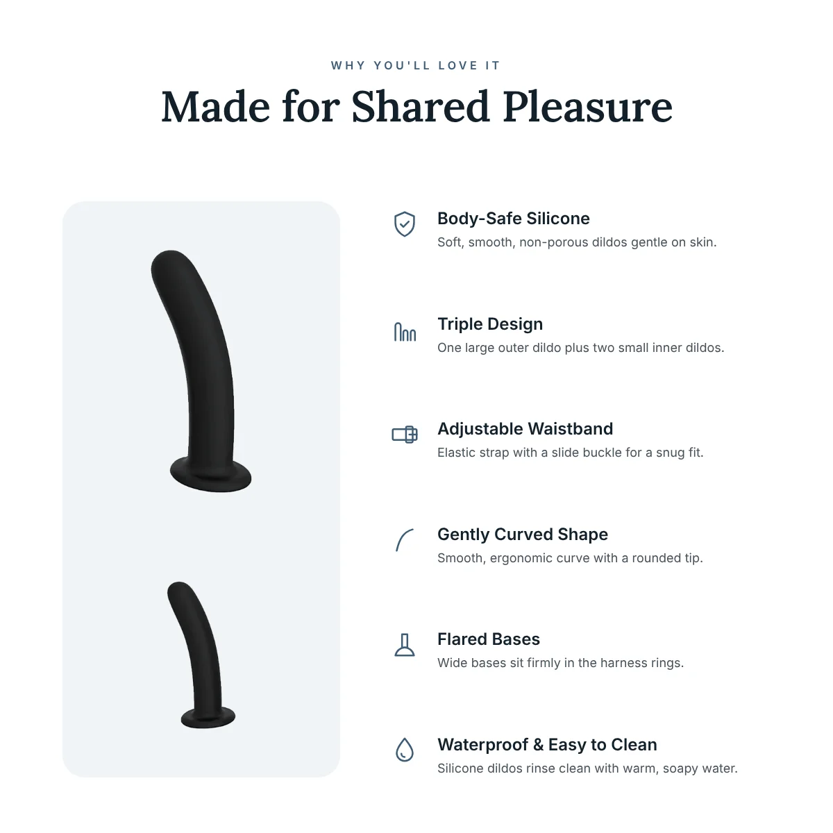 Adjustable Silicone Strap On Dildo Harness, Long Slim Pegging Dildo Panties for Women Men Couples, Soft Flexible Strap-on Sex To - view 3